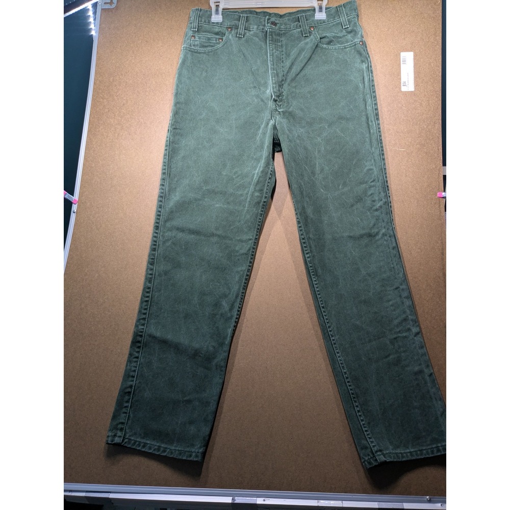 Vintage Levis 540 Orange Tab Green Jeans Mens 36x30 Relaxed Fit Made in USA 90s
